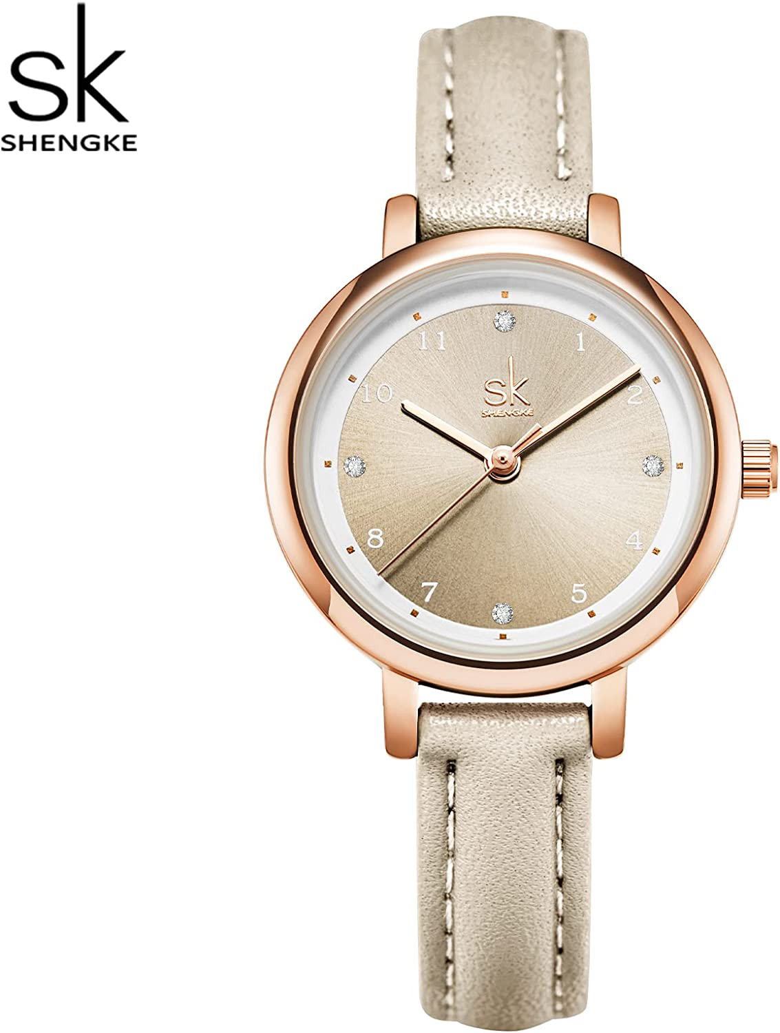 SHENGKE Women's Watch Leather Band Luxury Watches for Women Waterproof reloj para Mujer - Image 7